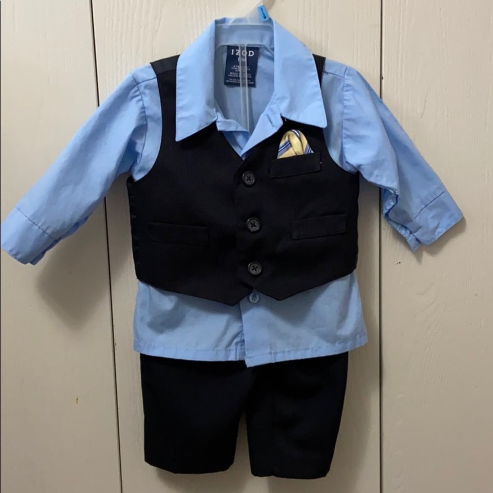 IZOD Black and Blue 3 Piece Suit